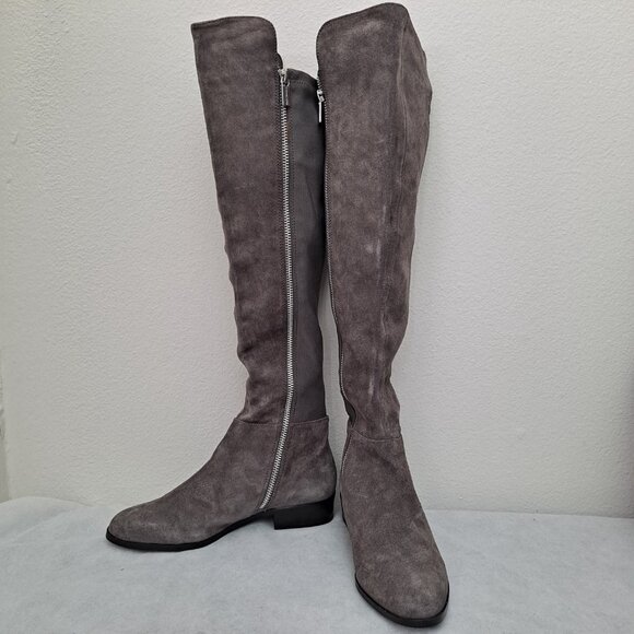 Michael Kors Bromley suede elastic flat riding boots - Picture 2 of 16